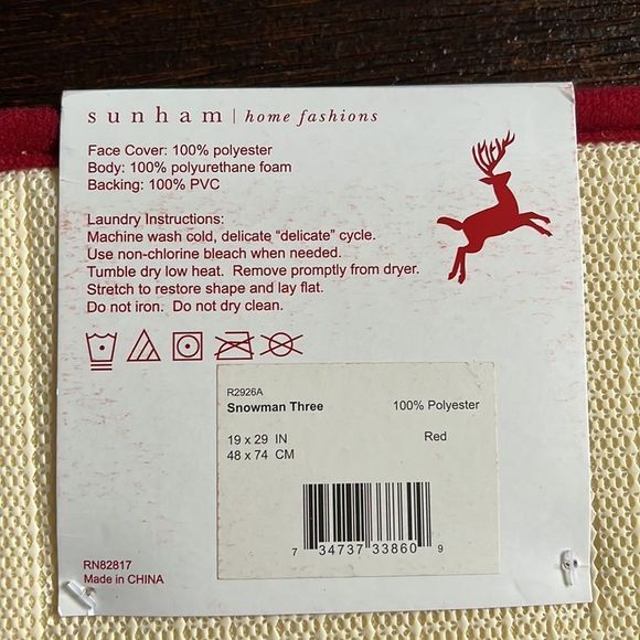 Snowmen Memory Foam Kitchen Accent Rug Mat - Picture 5 of 6